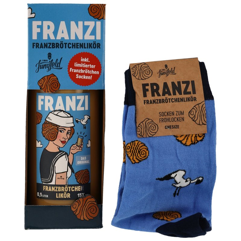 Franzi Franzbrötchenlikör - Socken Edition