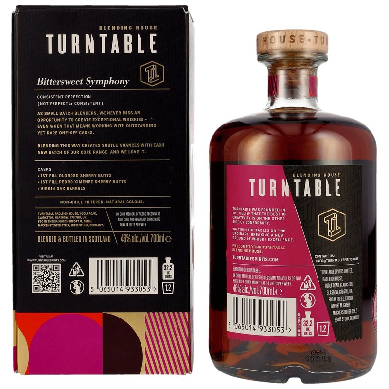 Turntable Spirits - Bittersweet Symphony - Blended Scotch Whisky