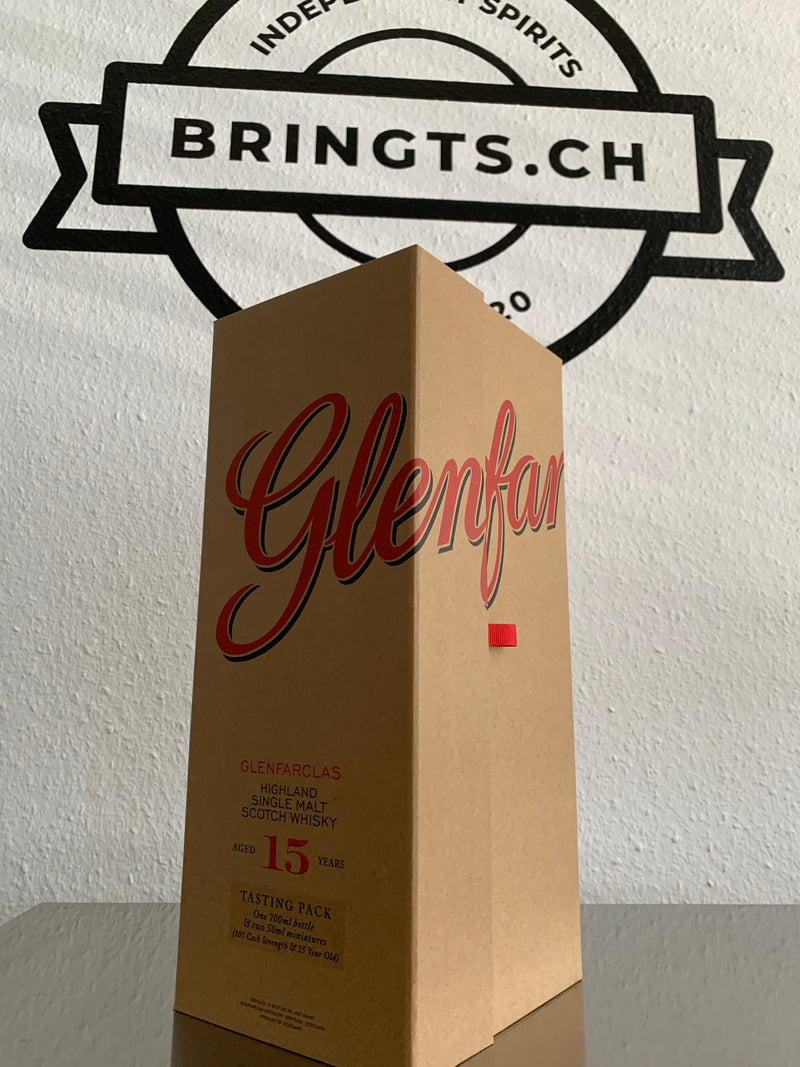 Glenfarclas Tasting Pack 15yo: 105 Cask Strength 50ml, 25yo 50ml